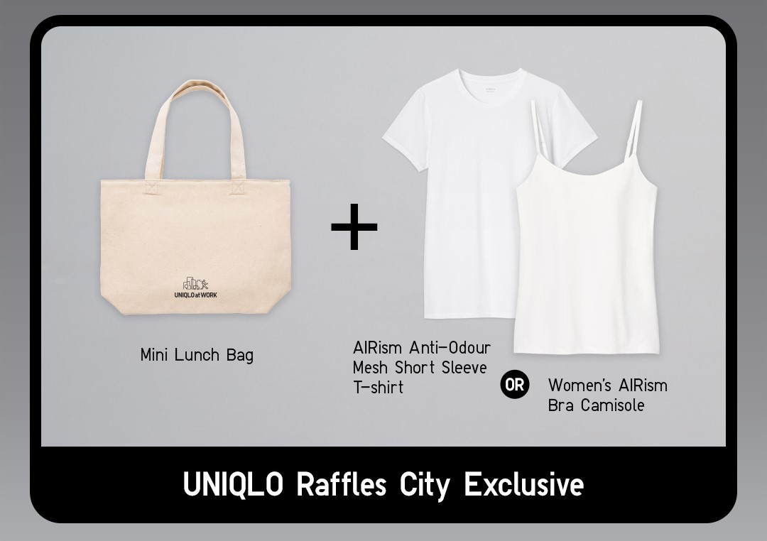 Highlights] Mini lunch bag and a free AIRism Anti Odour Mesh Short Sleeve  T-Shirt for men and an AIRism Bra Camisole for women - Inside Recent